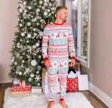 Christmas Print Matching Family Pajama Sets GSGS-0597#
