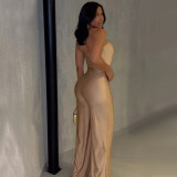 Solid Color Wrap Chest Jumpsuit BY-7535