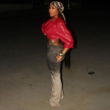 Solid Color Lapel Tie Up Short Coats GZJQ-K25C84803