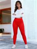 Plus Size Solid Color Sport Yoga Pants YIM-444