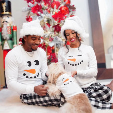 Christmas Matching Family Print Long-Sleeve Pajama Set GSGS-0870