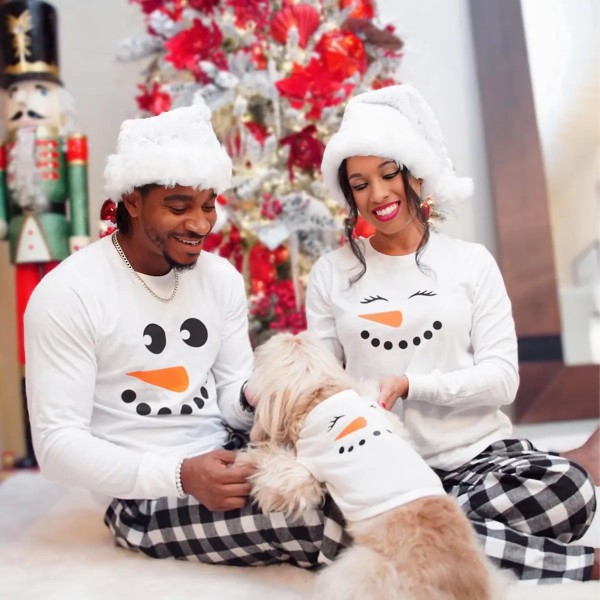 Christmas Matching Family Print Long-Sleeve Pajama Set GSGS-0870