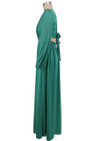 Deep V Neck Tie Up Split Maxi Dress XHXF-473