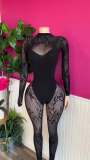Pre Order: About 7 work days shipping Long Sleeve Mesh Jumspuit YUEM-300913