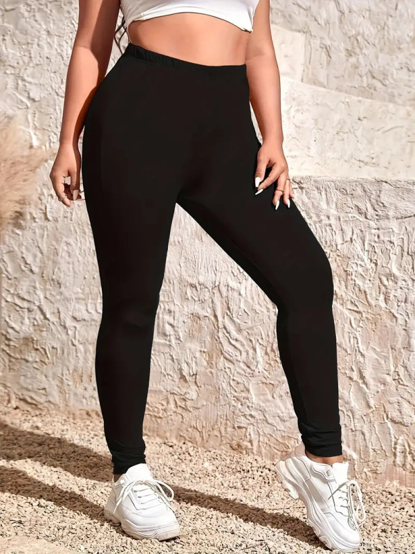 Plus Size Solid Color Sport Yoga Pants YIM-444