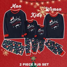 Christmas Print Matching Family Long-Sleeve Pajama SetGSGS-0869