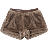 Leather Patchwork Tight Short GZJQ-K25P84206