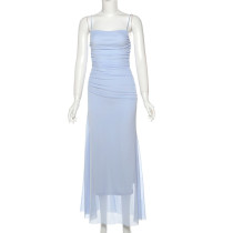 Solid Color Sling Maxi Dress GAXB-G1051DS