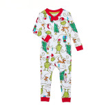 Christmas Letter Print Matching Family Long-Sleeve Pajama Set GSGS-0865