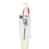 Mesh Print Loose Sport T Shirt ASL-6811