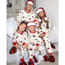 Christmas Tree Print Bear-Printed Parent-Child Matching Pajama Set GSGS-0867