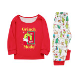 Christmas Letter Print Matching Family Long-Sleeve Pajama Set GSGS-0865