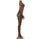Long Sleeve Print Tight Two Piece Pants Set GZJQ-K25S84398