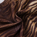 Deep V-neck Animal Print Halterneck Tops GPKJ-MR44910