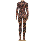 Long Sleeve Print Tight Two Piece Pants Set GZJQ-K25S84398