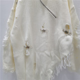 Half-zip Turtleneck Hole Sweater  SFY-817