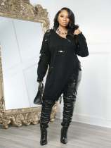 Knits Holes Tassel Loose Dress CM-9540