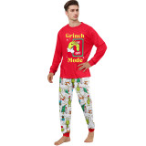 Christmas Letter Print Matching Family Long-Sleeve Pajama Set GSGS-0865