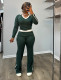 Contrast Color Patchwork Two Piece Pants Set YS-2510