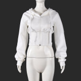 Long Sleeve Zipper Hodoed Sweatshirt GFRT-35694TBY