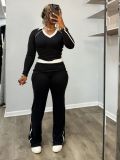 Contrast Color Patchwork Two Piece Pants Set YS-2510