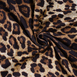 Leopard Print Sleeveless Patchwork MinI Dress GPKJ-WJD45240