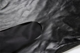 Leather Irregular Split Bodycon Dress GZJQ-K25D83946