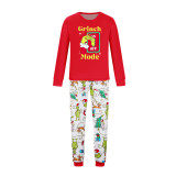 Christmas Letter Print Matching Family Long-Sleeve Pajama Set GSGS-0865