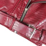 Patchwork Fur Faux Leather Short Jacket ZSD-0772