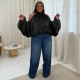 Plus Size Back-tie Loose Off Shoulder Blouse NNWF-8147