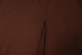 Tie Halterneck Pleated Wrap Chest Maxi Dress GJYO-JD303656