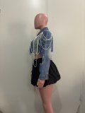 Fashion Pearl Chain Denim Jacket ORY-5277