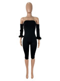 Backless Solid-Color Jumpsuit SHD-9581