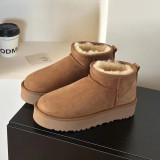 Thick-soled Short Snow Boots (Heel height: 3CM) GDMX-1020
