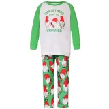 Christmas Letter Print Pajamas Parent-Child Matching Set GSGS-0758