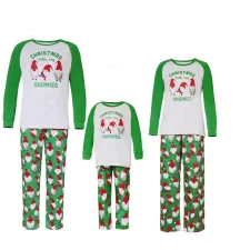 Christmas Letter Print Pajamas Parent-Child Matching Set GSGS-0758