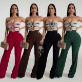 Sexy Wrap Chest Backless Jumpsuit GZIY-6079