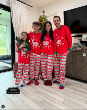 Christmas Reindeer Print Matching Family Long-Sleeve Pajama Set GSGS-0721