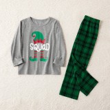 Christmas Letter Print Matching Family Long-Sleeve Pajamas Set GSGS-0755