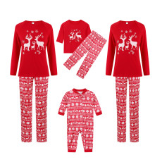 Christmas Reindeer Print Matching Family Pajama Set GSGS-0659#