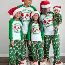 Christmas Letter Print Pajamas Parent-Child Matching Set GSGS-0758