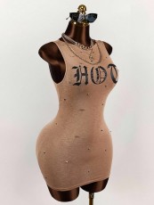 Print Sleeveless Mini Dress GXIY-K25L1515