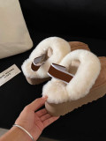 Thick-soled Elastic Band Fur Slippers GDMX-2024