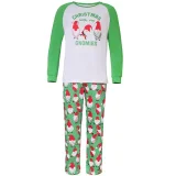 Christmas Letter Print Pajamas Parent-Child Matching Set GSGS-0758