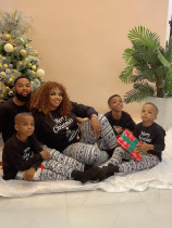Christmas Print Family Matching Sets Parent-Child Pajama Sets GSGS-0706