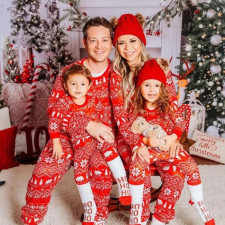 Christmas Print Family Homewear Parent-Child Pajama Set GSGS-0587