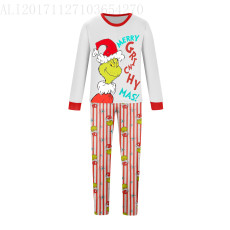 Christmas Cartoon Letter Print Matching Family Pajama Set GSGS-0694