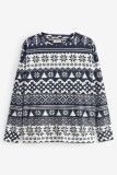 Christmas Print Family Long Sleeve Pajama Set GSGS-0574