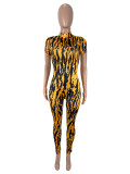 Stripe Print Backless Jumpsuit SHD-9758