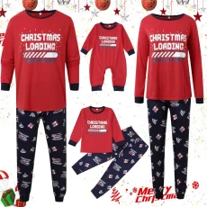 Christmas Letter Print Matching Family Pajama Set GSGS-0760